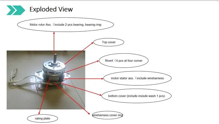 Washing Machine Spare Parts Motor